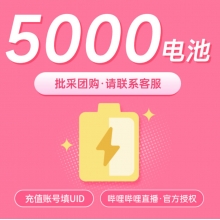 哔哩哔哩直播 500元 B站 bilibili电池5000个   请填写【哗哩哗哩UID】